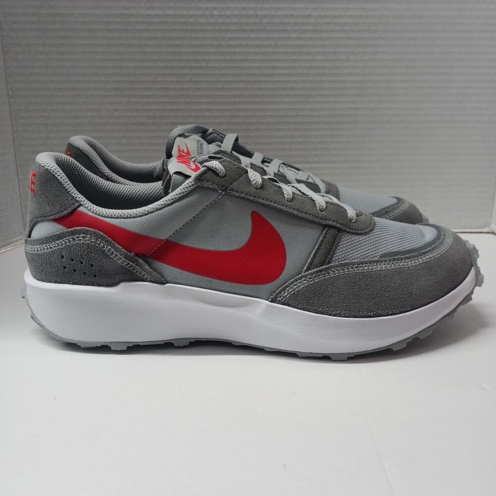 Nike Waffle Nav Men's Running Size 11.5 Wolf Gray Red NWOB